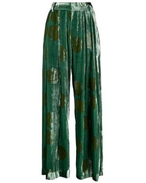 Uma Wang Pleated Zipper Casual Trousers - Green