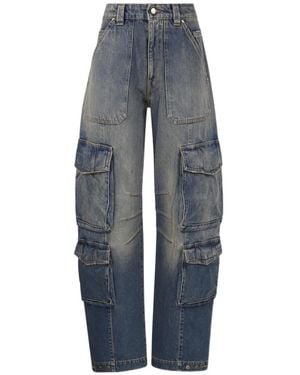 Golden Goose Straight-Leg Cargo Jeans - Blue