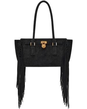 Michael Kors Small Hamilton Moderne Fringe-Detail Tote Bag - Black