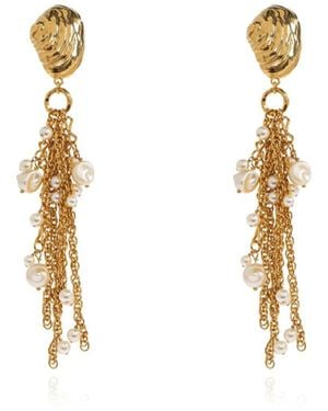 Chloé Chloé The Chloé Shells Long Clip-On Earrings - Metallic