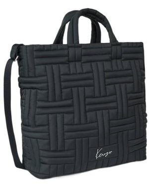 KENZO Quilted Top-Handle Tote Bag - Black