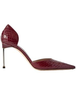 Tom Ford Snake-Effect Leather Pumps - Red