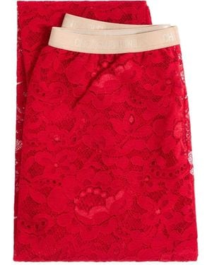 Valentino Rebrodé Lace Tights - Red