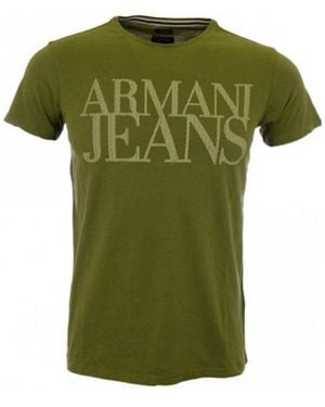 Armani Jeans Logo Short-Sleeved T-Shirt - Green