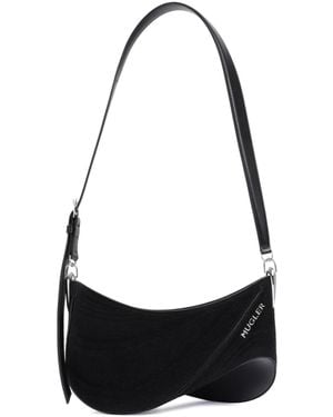 Mugler Small Spiral Curve 01 Shoulder Bag - Black