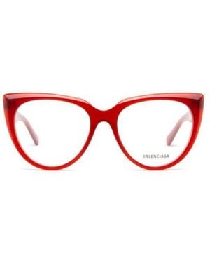 Balenciaga Eyewear Cat-Eye Frame Glasses - Red