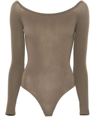 Alaïa Long-Sleeved Jumpsuit - Brown