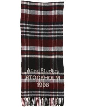 Acne Studios Plaid Logo Scarf - Multicolour