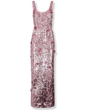 Jonathan Simkhai Strapless Sequined Midi Dress - Purple