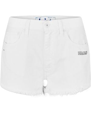 Off-White c/o Virgil Abloh Denim Mini Shorts - White
