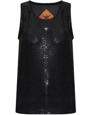 MCM Logo-Patch Tank Top - Black