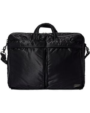 Porter-Yoshida and Co Tanker 2-Way Zipper Briefcase - Black