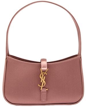 Saint Laurent Le 5 À 7 Mini Satin Top Handle Bag - Red