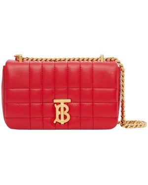 Burberry Quilted Mini Lola Shoulder Bag - Red