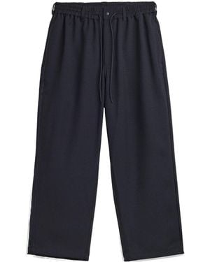 Y-3 Comfy Split Hem Fleece Sports Sweatpants - Blue