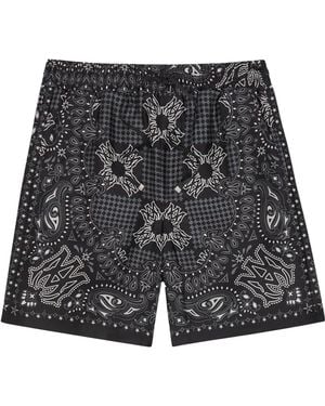 Amiri Silk Woven Shorts - Gray