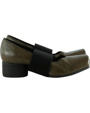 Uma Wang Square-Toe Ballet Flats - Black