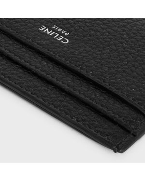 Celine Zipped Compact Card Holder in Black for Men | Lyst