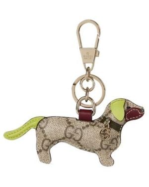 Gucci Dog-Shaped Bag Charm - Metallic