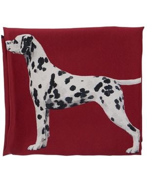 Ralph Lauren Dog Pattern Scarf - Red