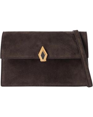 Metier Suede Shoulder Bag - Black