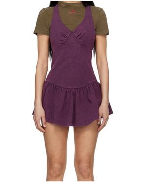 ShuShu/Tong Cotton Jersey Minidress - Purple