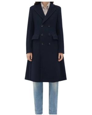 Bottega Veneta Double-Breasted Cape Coat - Blue