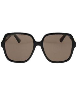 Gucci Eyewear Square Frame Sunglasses - Metallic