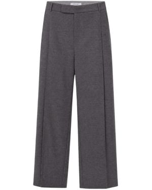 Patrizia Pepe Wide-Leg Suiting Pants - Gray