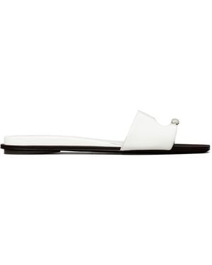 Tory Burch Pierced Slides - White