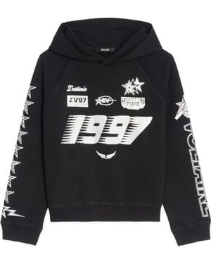 Zadig & Voltaire Long Sleeve Hooded Sweatshirt - Black