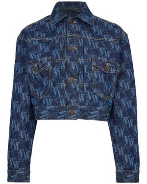 Vivienne Westwood Viv Logo Denim Jacket - Blue