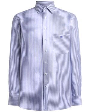 Etro Striped Long Sleeve Shirt - Purple
