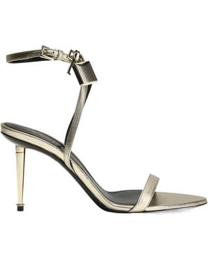 Tom Ford Pointed Toe Padlock Sandals - Metallic