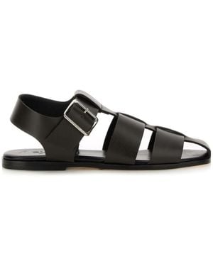 Aeyde Buckle-Fastening Leather Sandals - Black