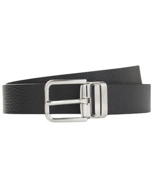BOSS Grained-Leather Belt - White