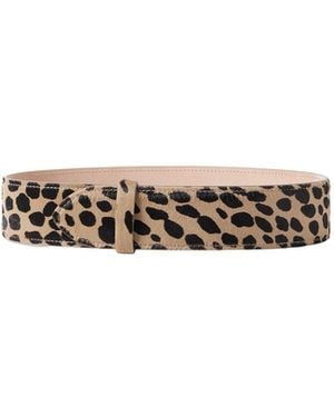 KHAITE Theo Leopard Printed Belt - White