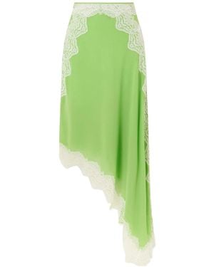 Christopher Esber Verve Lace-Detail Asymmetric Skirt - Green