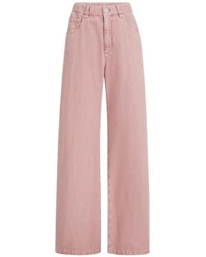Brunello Cucinelli Garment-Dyed Monili Pants - Pink