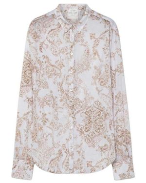 forte_forte Floral Print Voile Shirt - White