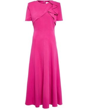 Roland Mouret Asymmetrical Midi Dress - Pink
