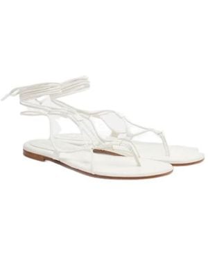 Gianvito Rossi Leather Gladiator Sandals - White