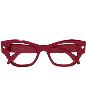 McQueen Eyewear Cat-Eye Frame Glasses - Red