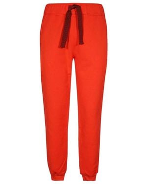 Lanvin Drawstring Straight Leg Trousers - Red