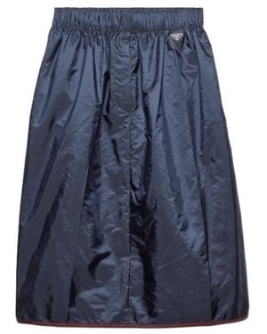 Prada Re-Nylon Elasticated Waistband Skirt - Blue
