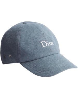 Dior Homme Stonewashed Flannel Cap - Blue