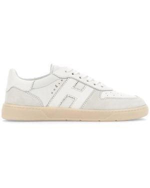 Hogan H-Stripes Lace-Up Trainers - White