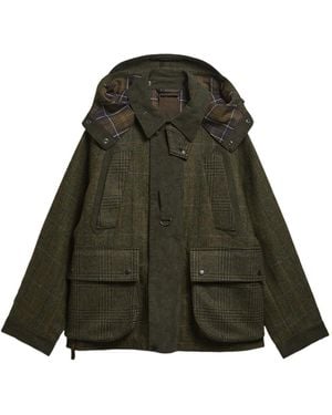 Barbour X Norbit Check-Pattern Wool Jacket - Green