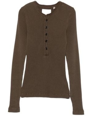 Citizens of Humanity Crew-Neck T-Shirt - Brown