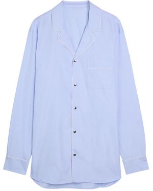 Moncler Logo-Appliquéd Cotton Shirt - Blue